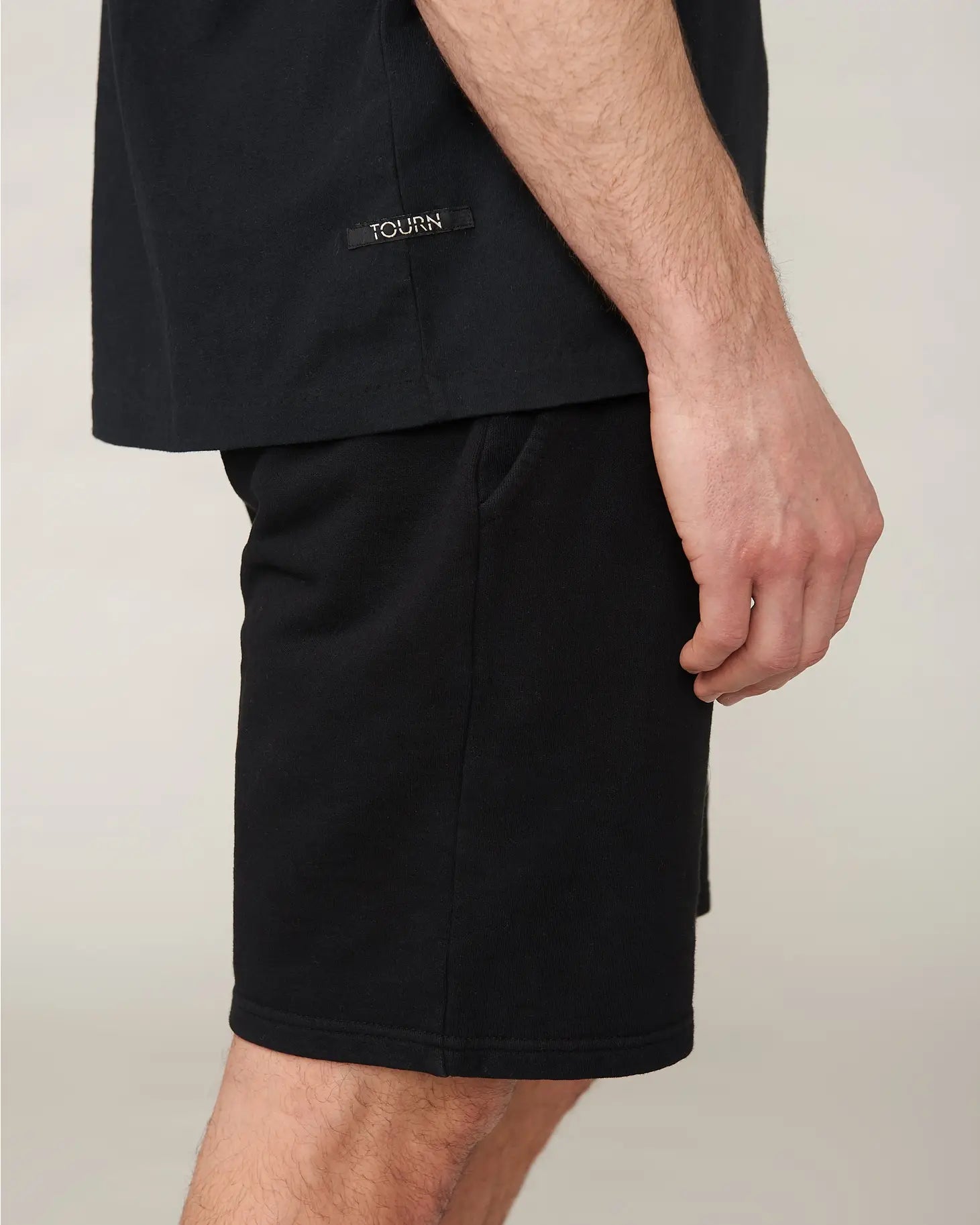 Dylan French Terry Jet Black Short-Tourn-Black-M-Urbanheer