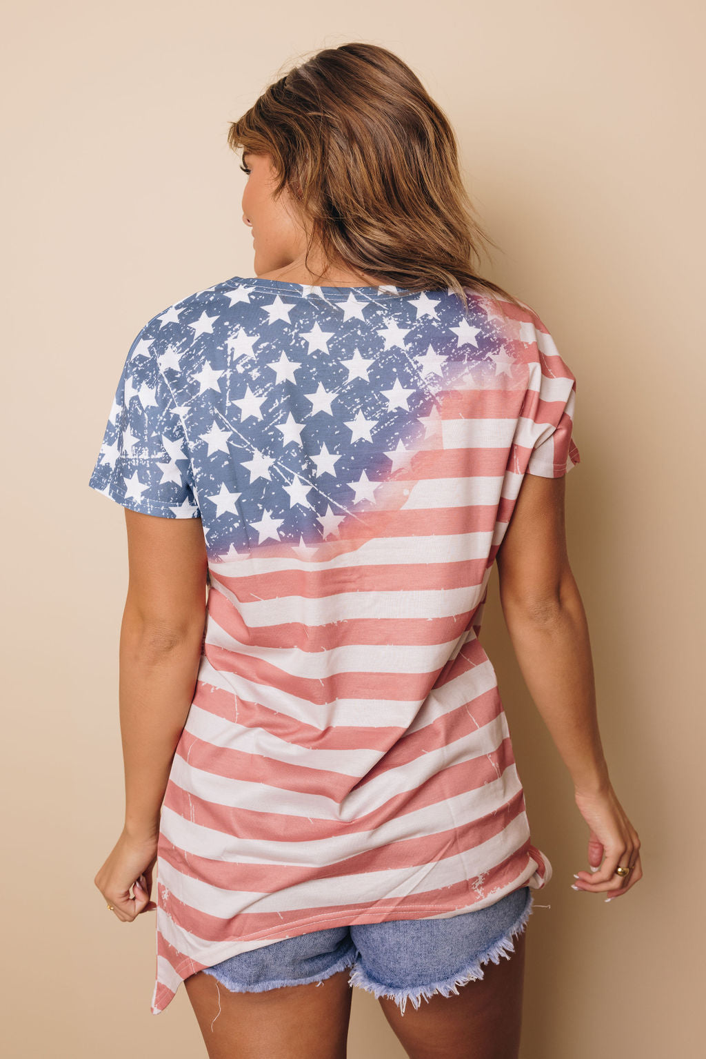American Flag Asymmetric Top-UHXSW-SMALL-Urbanheer