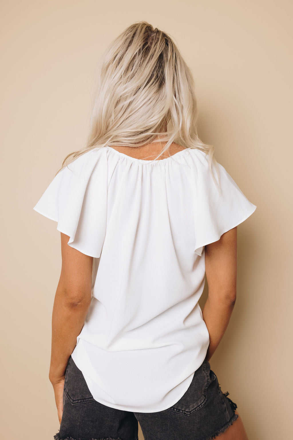 Evermore Ruffled Top-UHXSW-BLACK-SMALL-Urbanheer