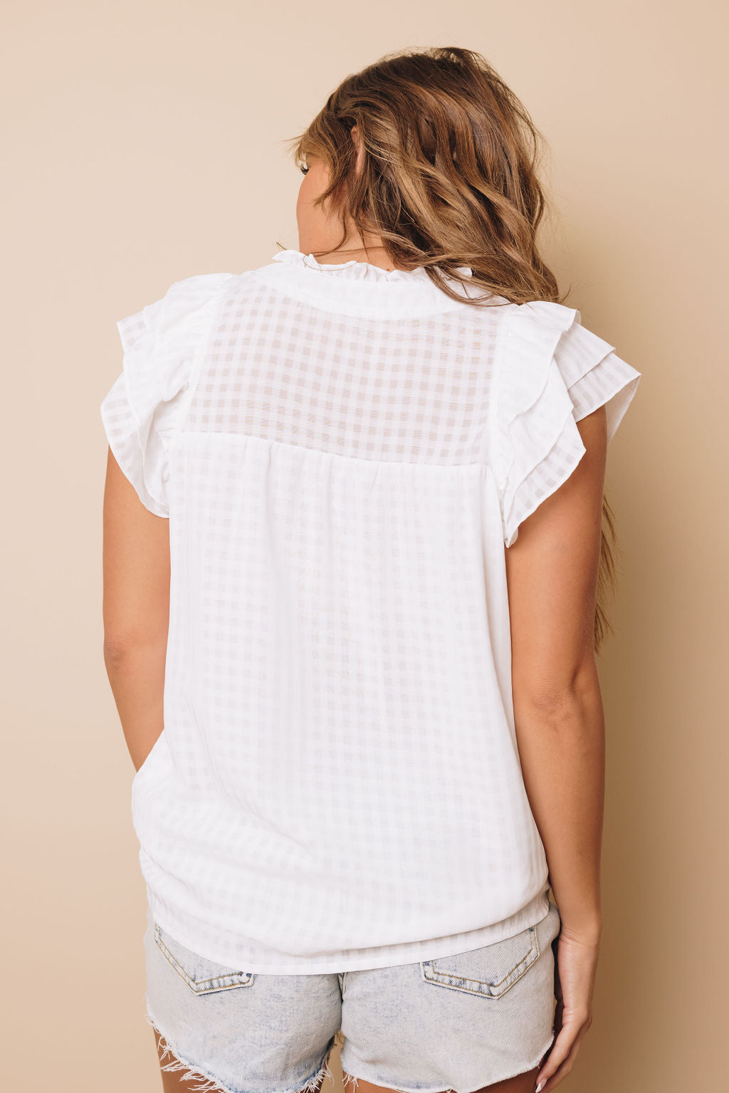 Lindee Ruffled Shoulder Top-UHXSW-MEDIUM-Urbanheer