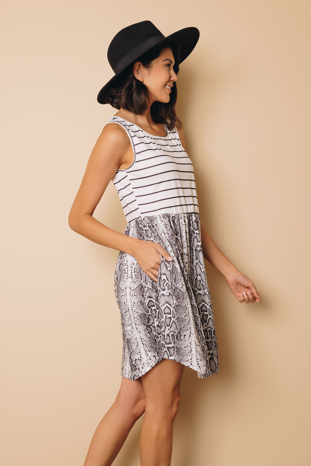 Mitchell Patterned Tank Dress-UHXSW-XL-Urbanheer