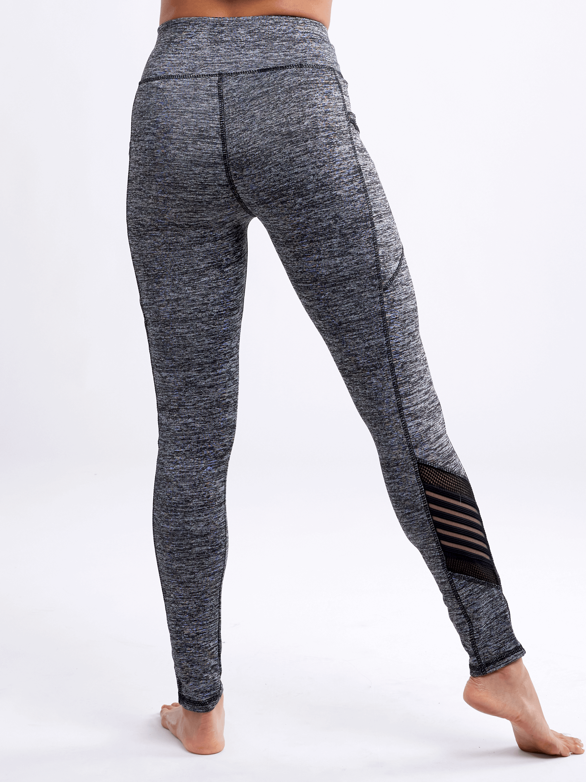 High-Waisted Pilates Leggings with Side Pockets & Mesh Panels-JupiterGear-Grey-Small / Medium-Urbanheer