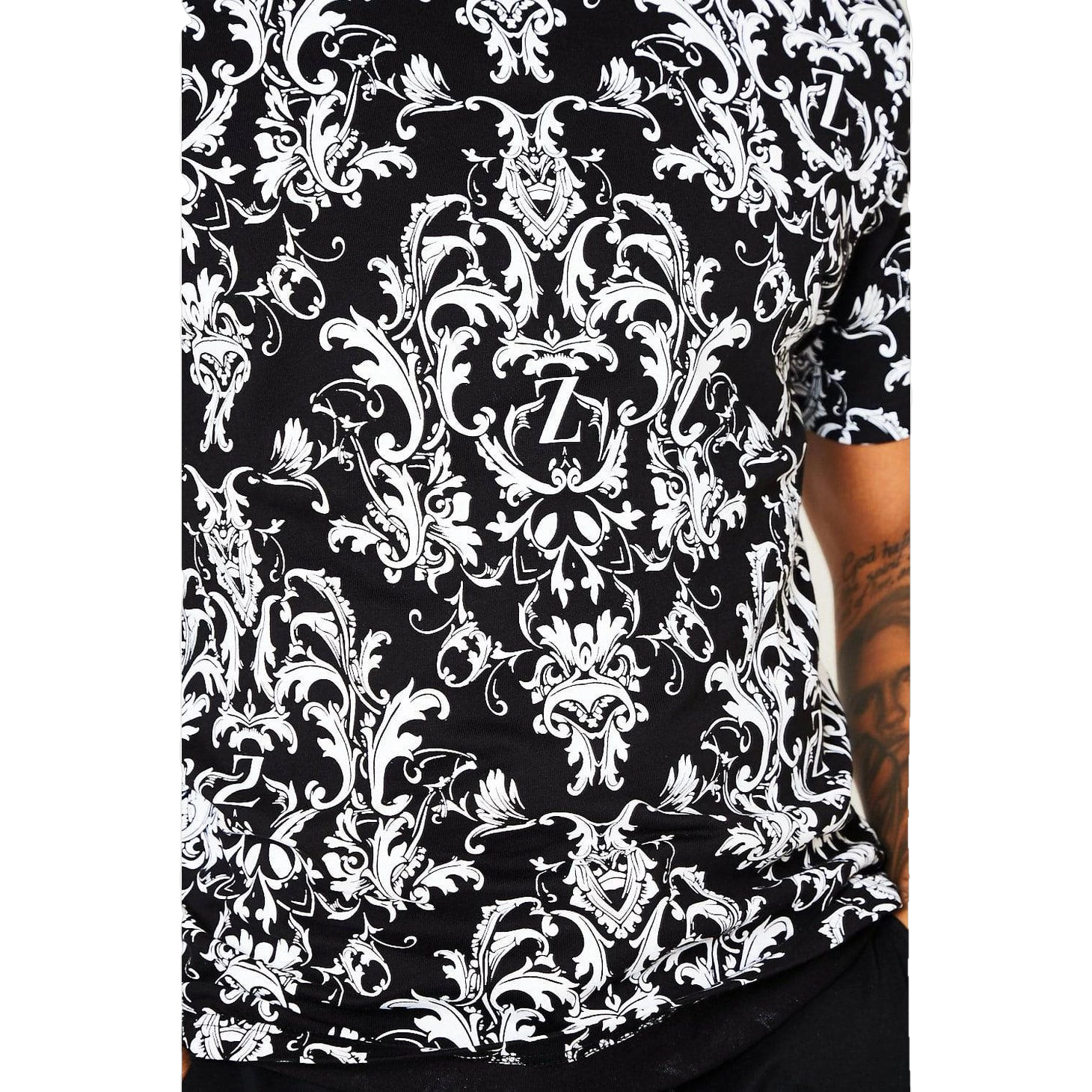 Men's T-Shirt - Black/White - Milano Ready-Clothing - Men-Zanouchi-S-Urbanheer