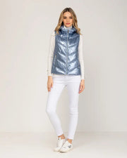 Metallic Blue Padded Vest-Tantra-S-Blue-Urbanheer