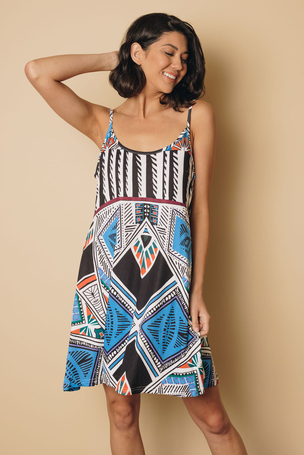 Breakeven Boho Dress-UHXSW-BLUE-SMALL-Urbanheer
