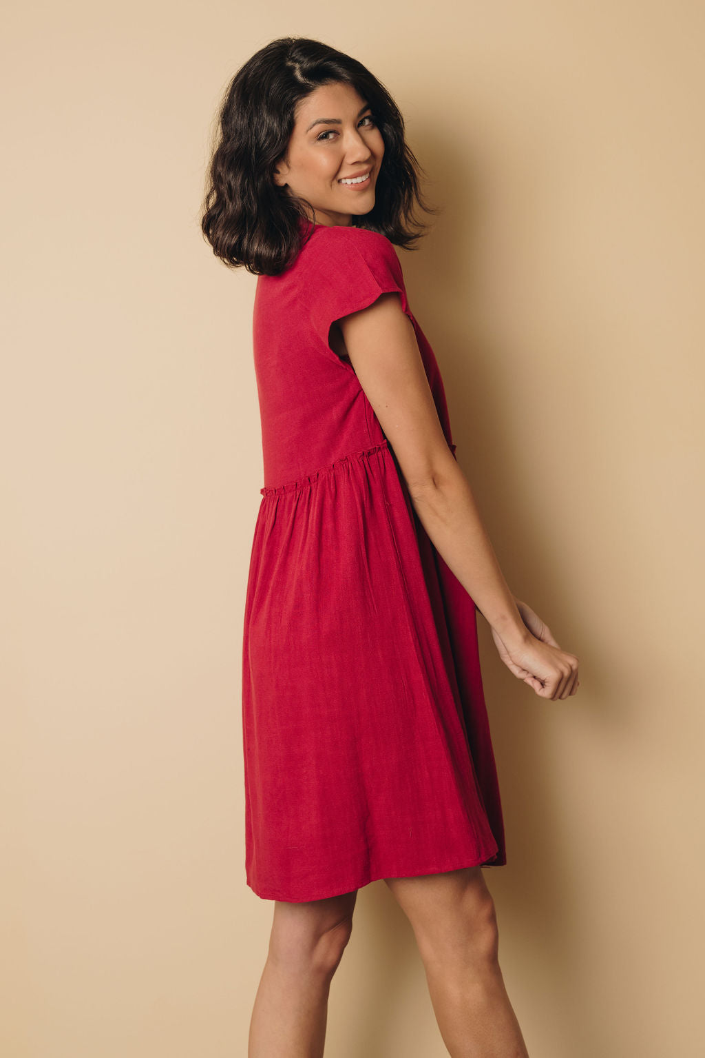 Josey Empire Waist Dress-UHXSW-BLACK-SMALL-Urbanheer