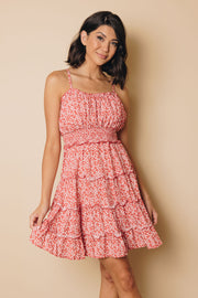 Kayson Ruffle Floral Dress-UHXSW-RED-XL-Urbanheer