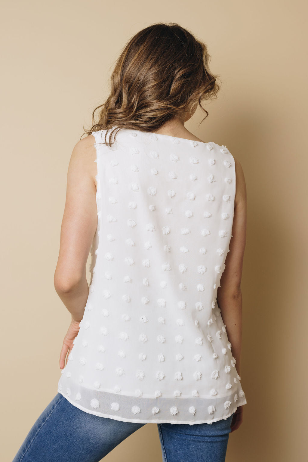 Maccy Swiss Dot Tank-UHXSW-WHITE-SMALL-Urbanheer