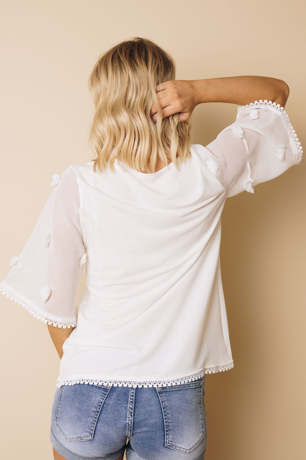 Kimono Sleeve Knit Top-UHXSW-WHITE-SMALL-Urbanheer