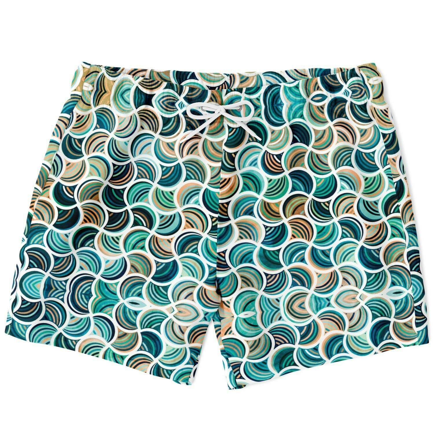 Mosaic 5.5" Men Swim Shorts-Subliminator-XS-Urbanheer