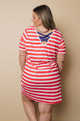 Plus Size - Stars & Stripes Midi Dress