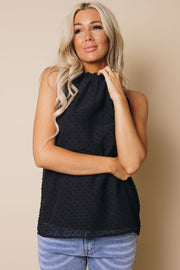 Carol Swiss Dot Tank-UHXSW-BLACK-SMALL-Urbanheer