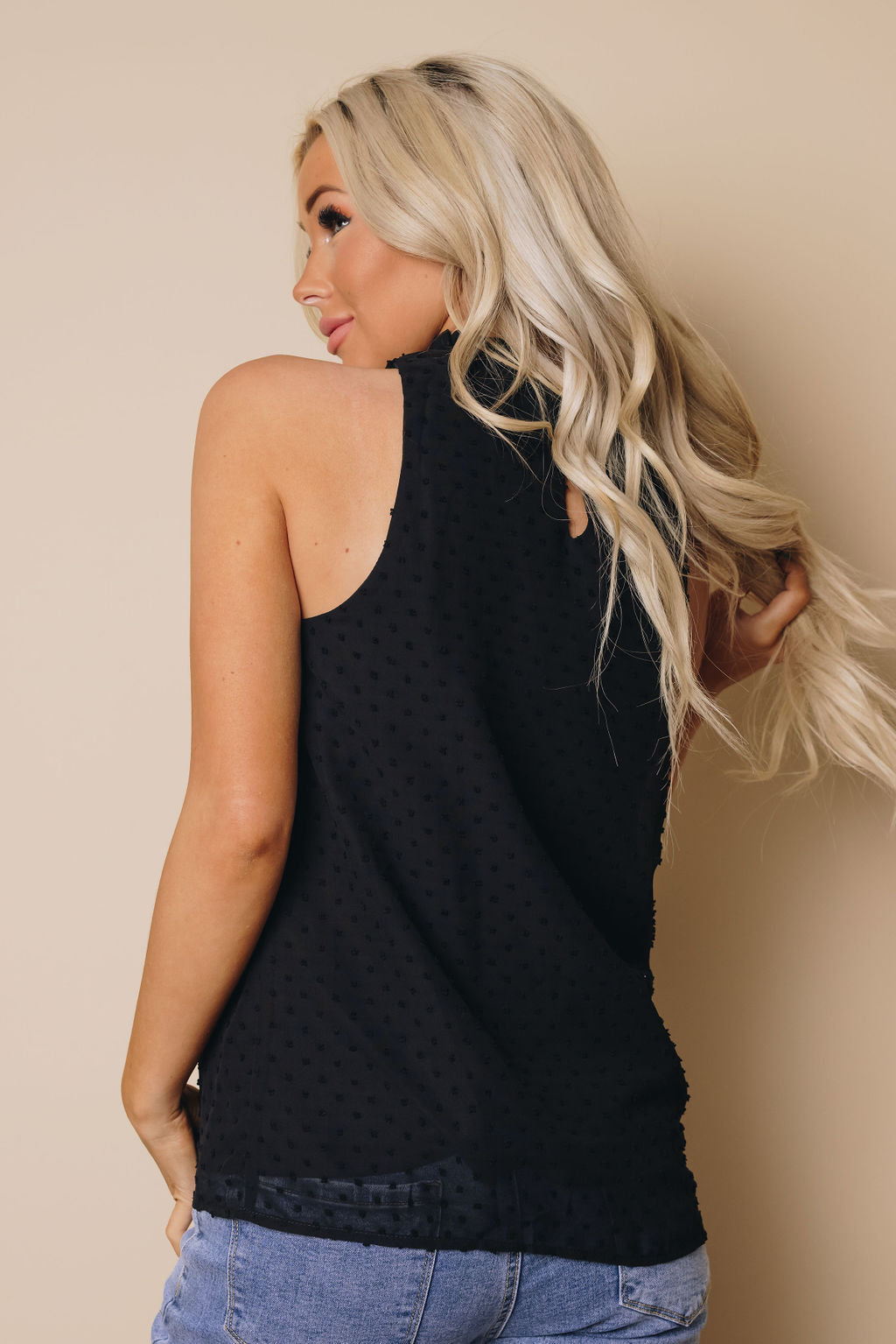 Carol Swiss Dot Tank-UHXSW-BLACK-SMALL-Urbanheer