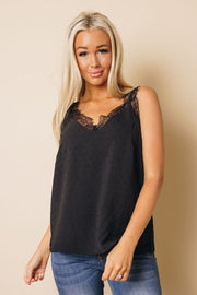 Gwen Fancy V Neck Tank-UHXSW-BLACK-SMALL-Urbanheer