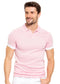 Knit Polo W/ Shoulder Design - Pink-Clothing - Men-Eight X-M-Urbanheer