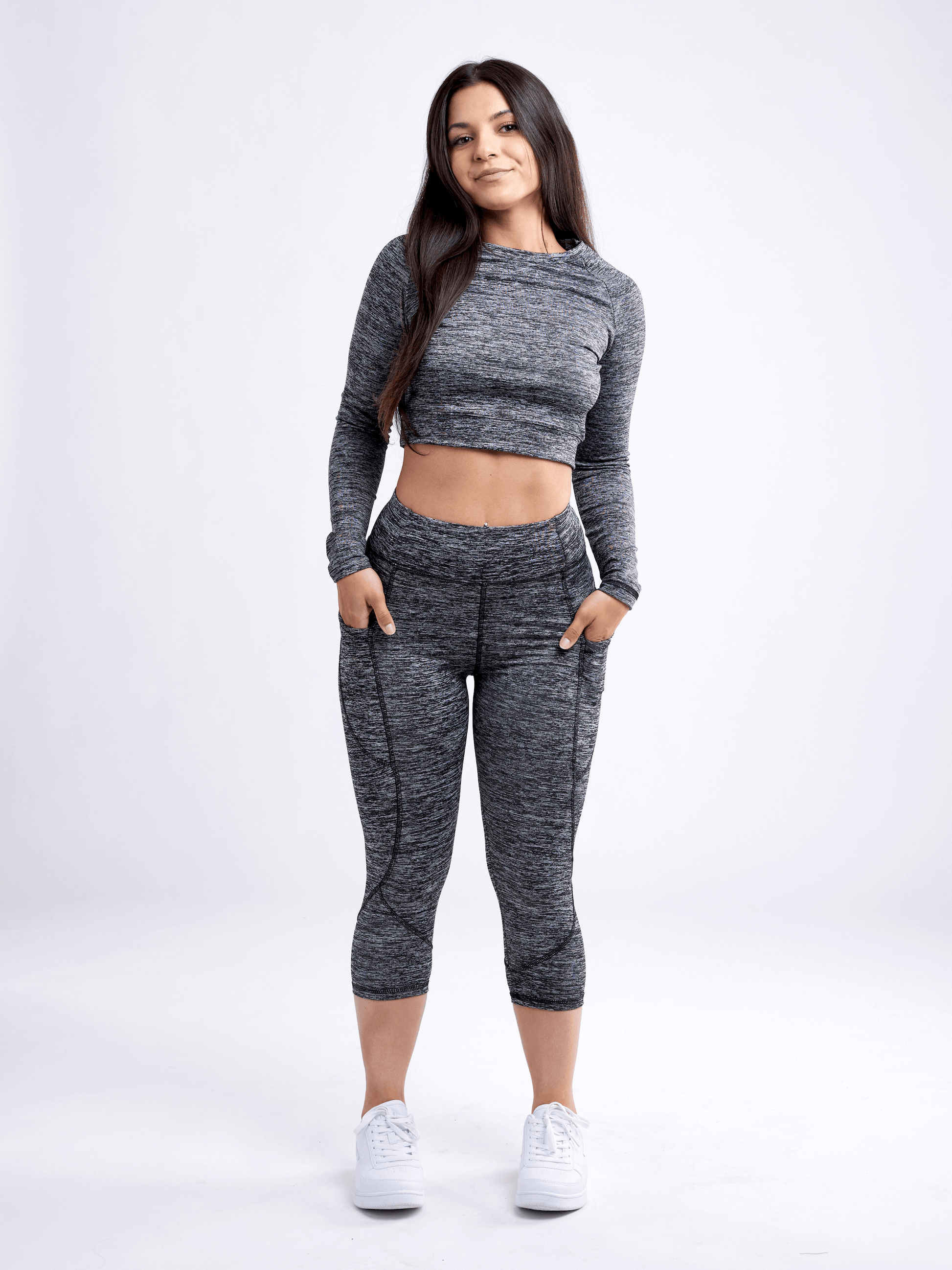 Mid-Rise Capri Fitness Leggings with Side Pockets-JupiterGear-Rose Dust-Small / Medium-Urbanheer