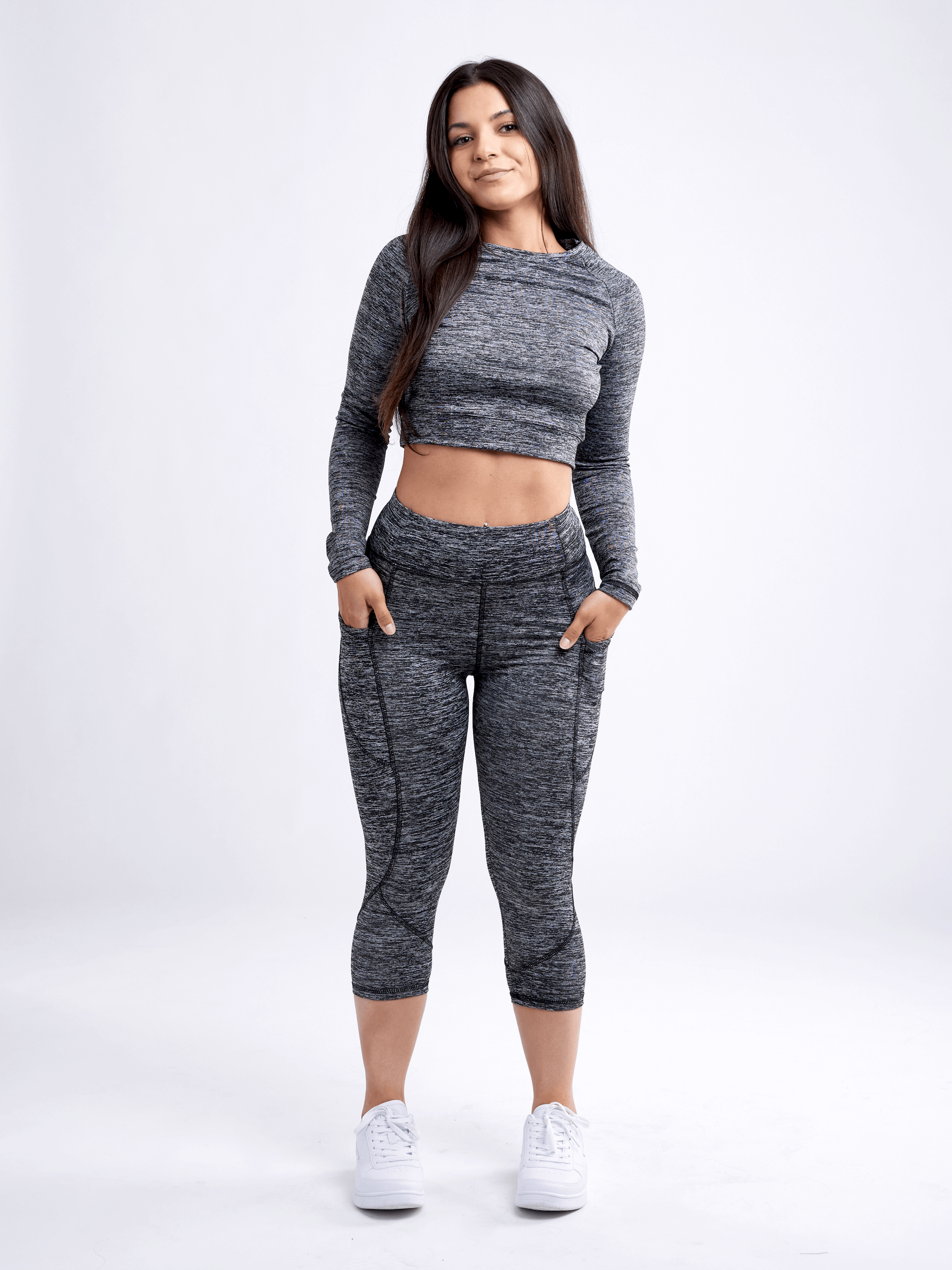 Mid-Rise Capri Fitness Leggings with Side Pockets-JupiterGear-Rose Dust-Small / Medium-Urbanheer
