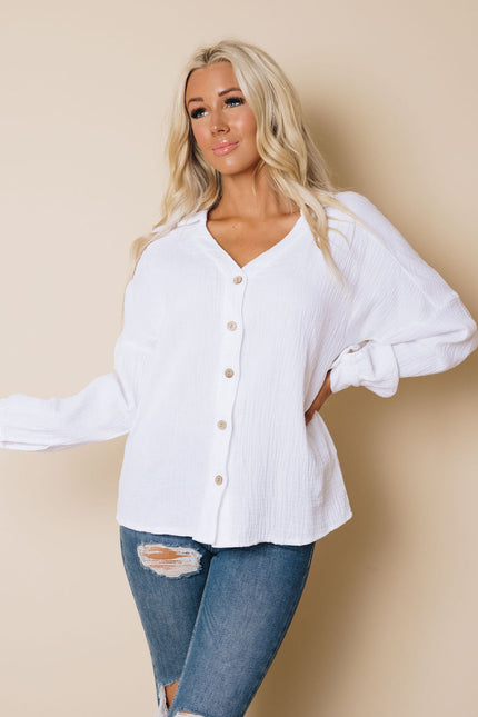 Saunders Button Up Top