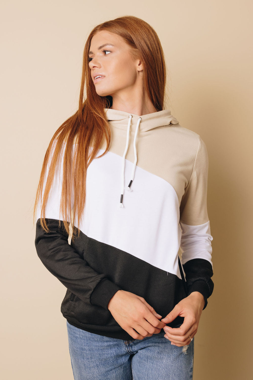 On The Horizon Hoodie-UHXSW-BEIGE-S-Urbanheer