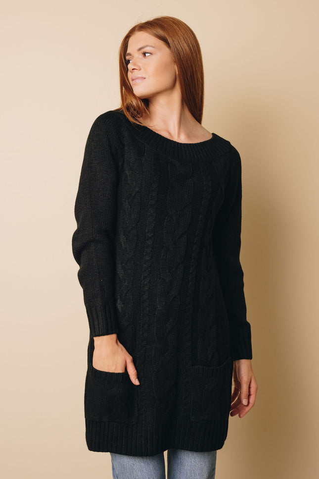 Goldy Off-Shoulder Sweater Dress-Stay Warm in Style-Urbanheer