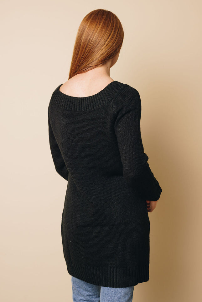 Goldy Off-Shoulder Sweater Dress-Stay Warm in Style-Urbanheer