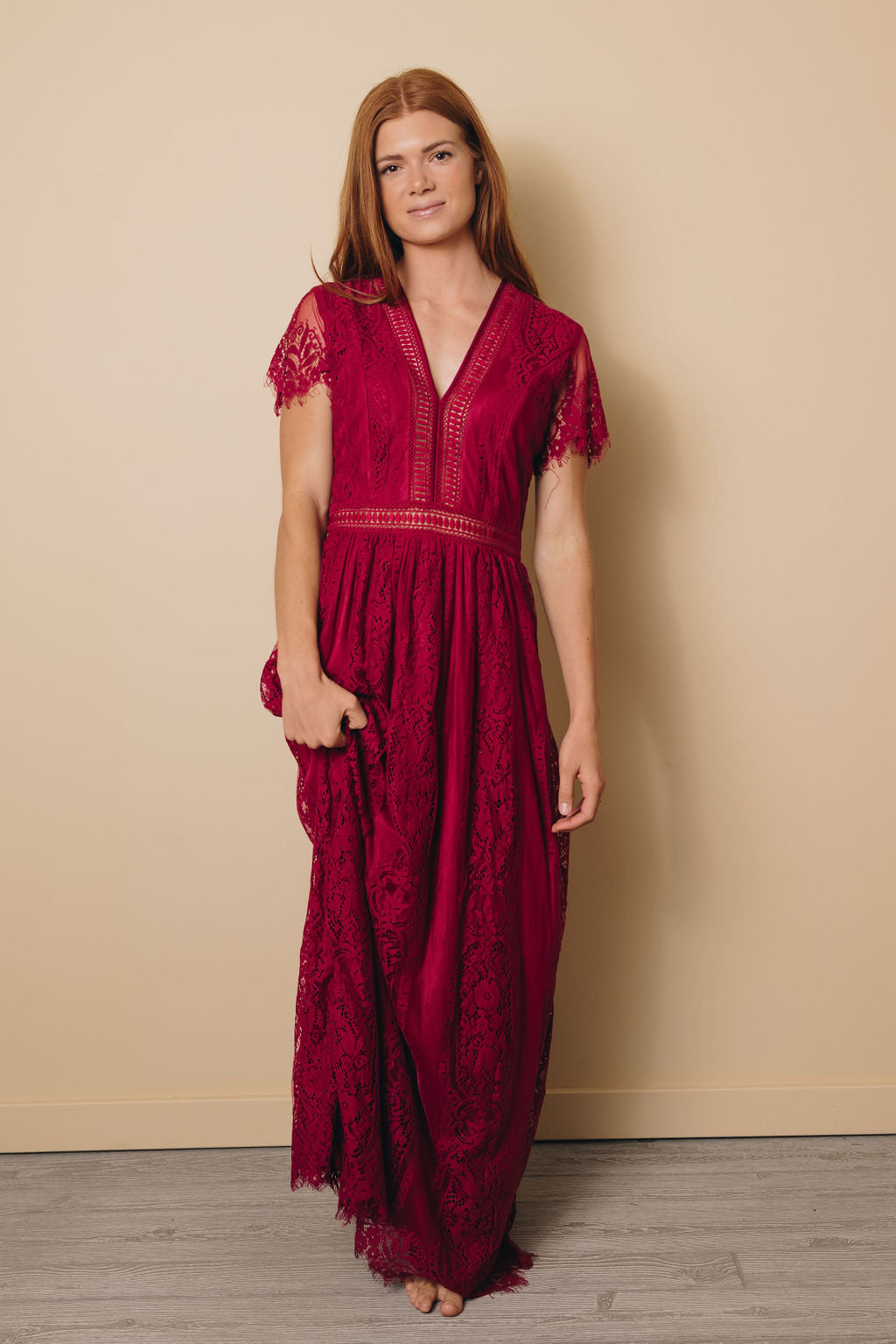 Harper Tay Lace Maxi Dress-UHXSW-BURGUNDY-SMALL-Urbanheer