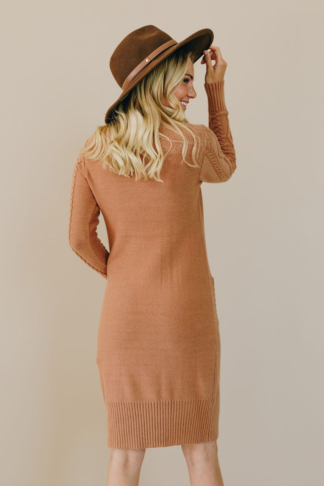 Falling Into Fall Sweater Dress-Stay Warm in Style-Urbanheer