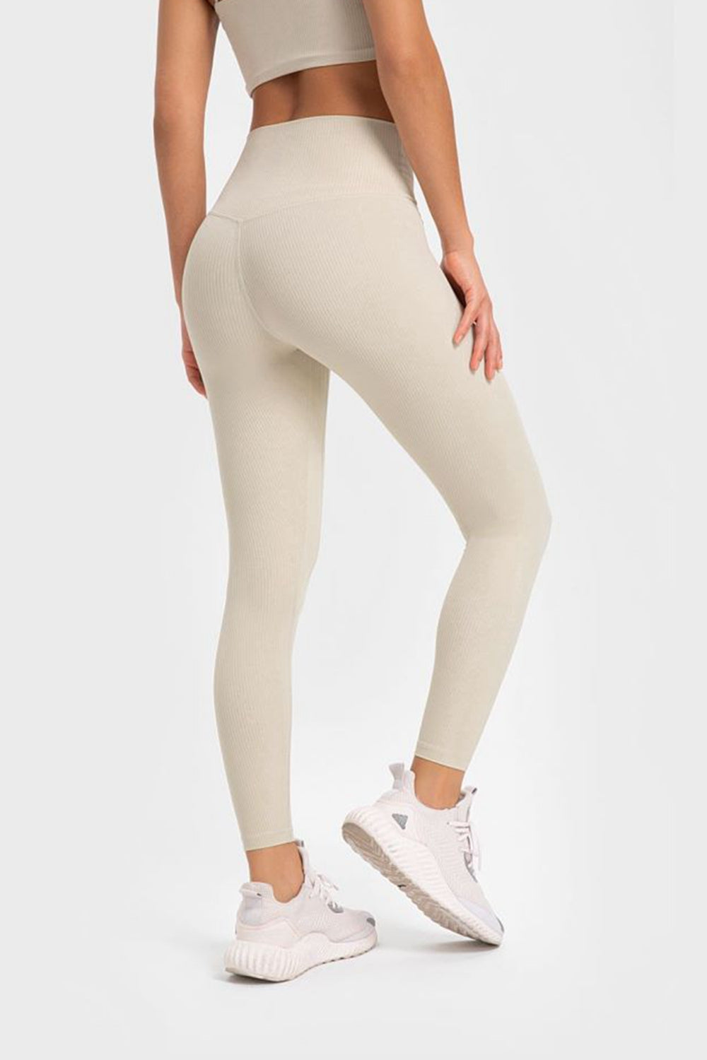 Highly Stretchy Wide Waistband Yoga Leggings-Street 360-Lemon-4-Urbanheer