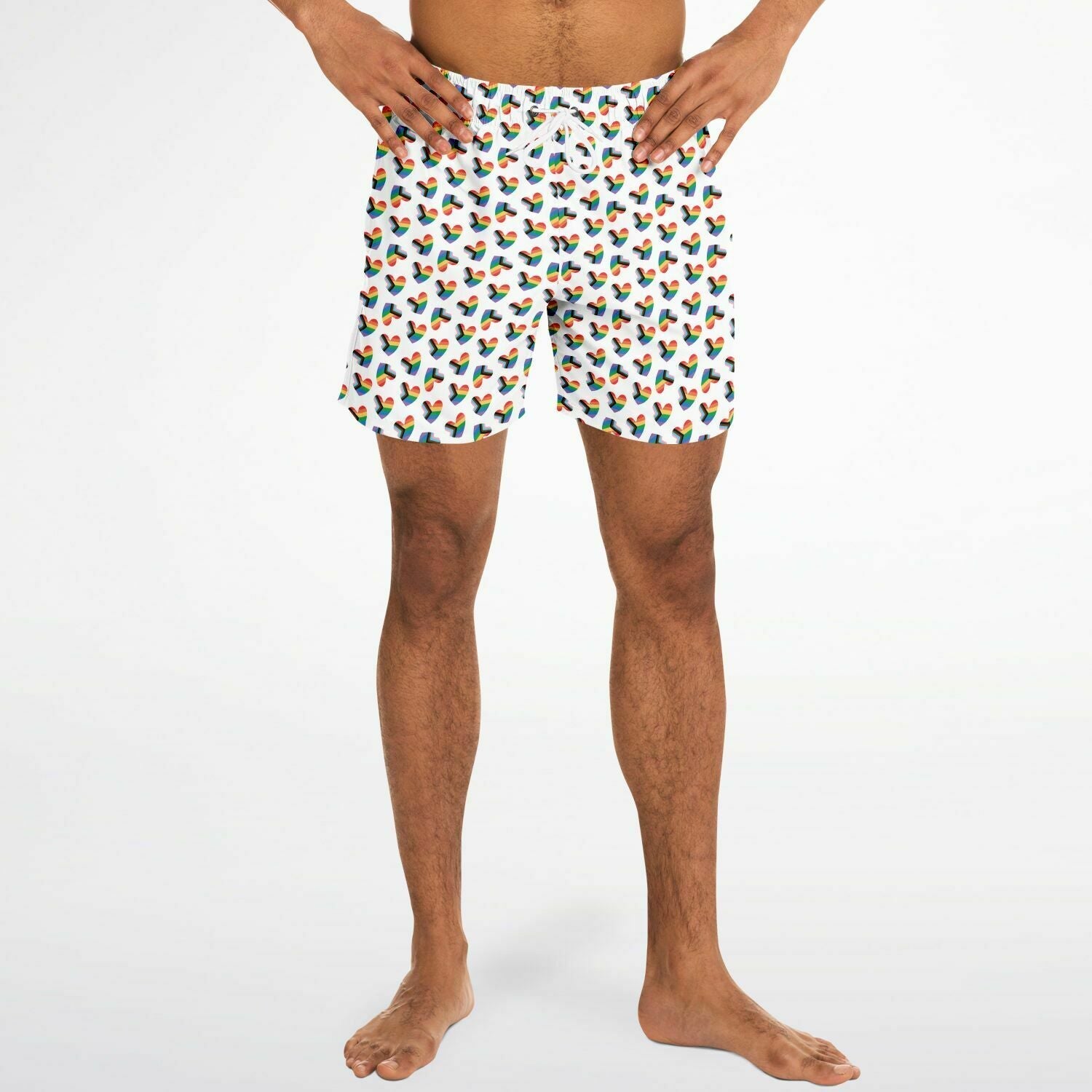 Love Pride 5.5" Men Swim Shorts-Subliminator-XS-Urbanheer