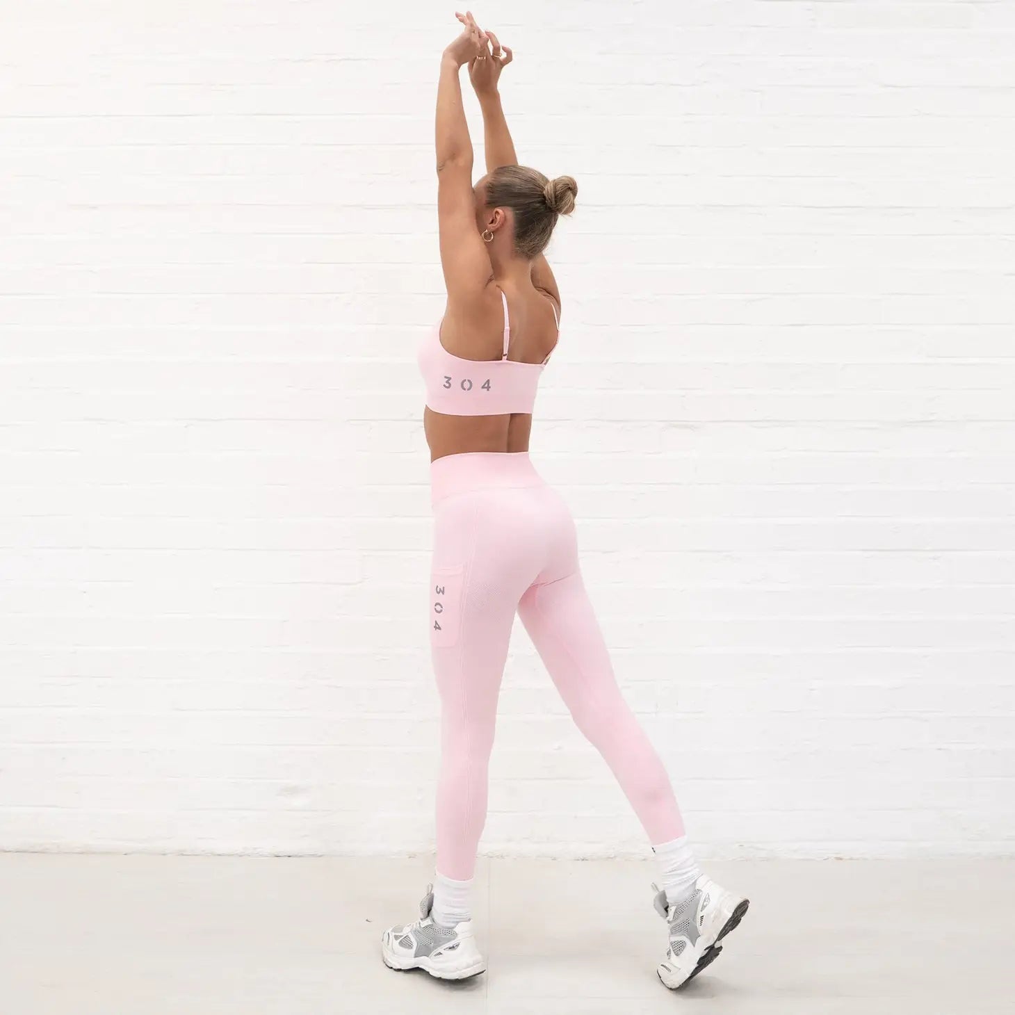 Ribbed Active Athletic Legging Pink-304 Clothing-S-Urbanheer