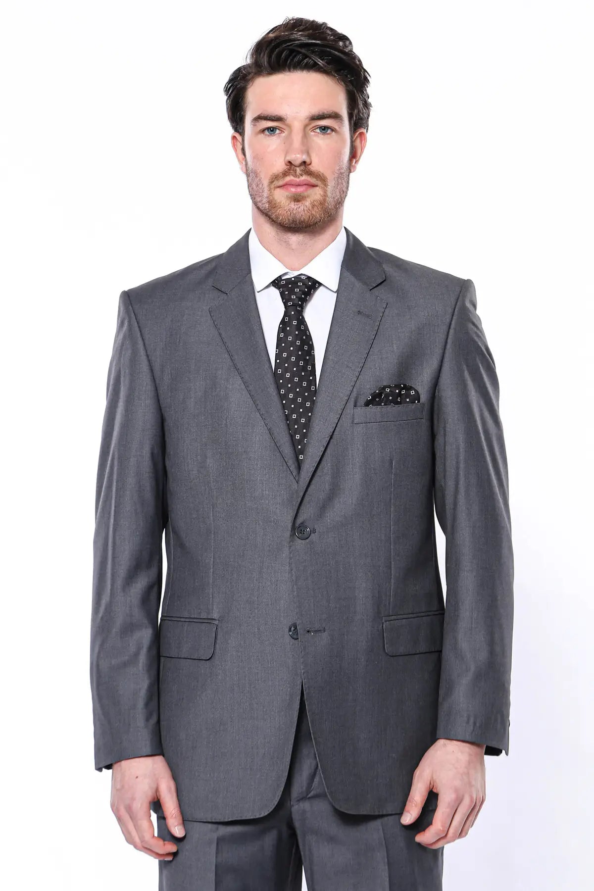 Regular Cut Plain Suit-Clothing-Wessi-36-Grey-Urbanheer
