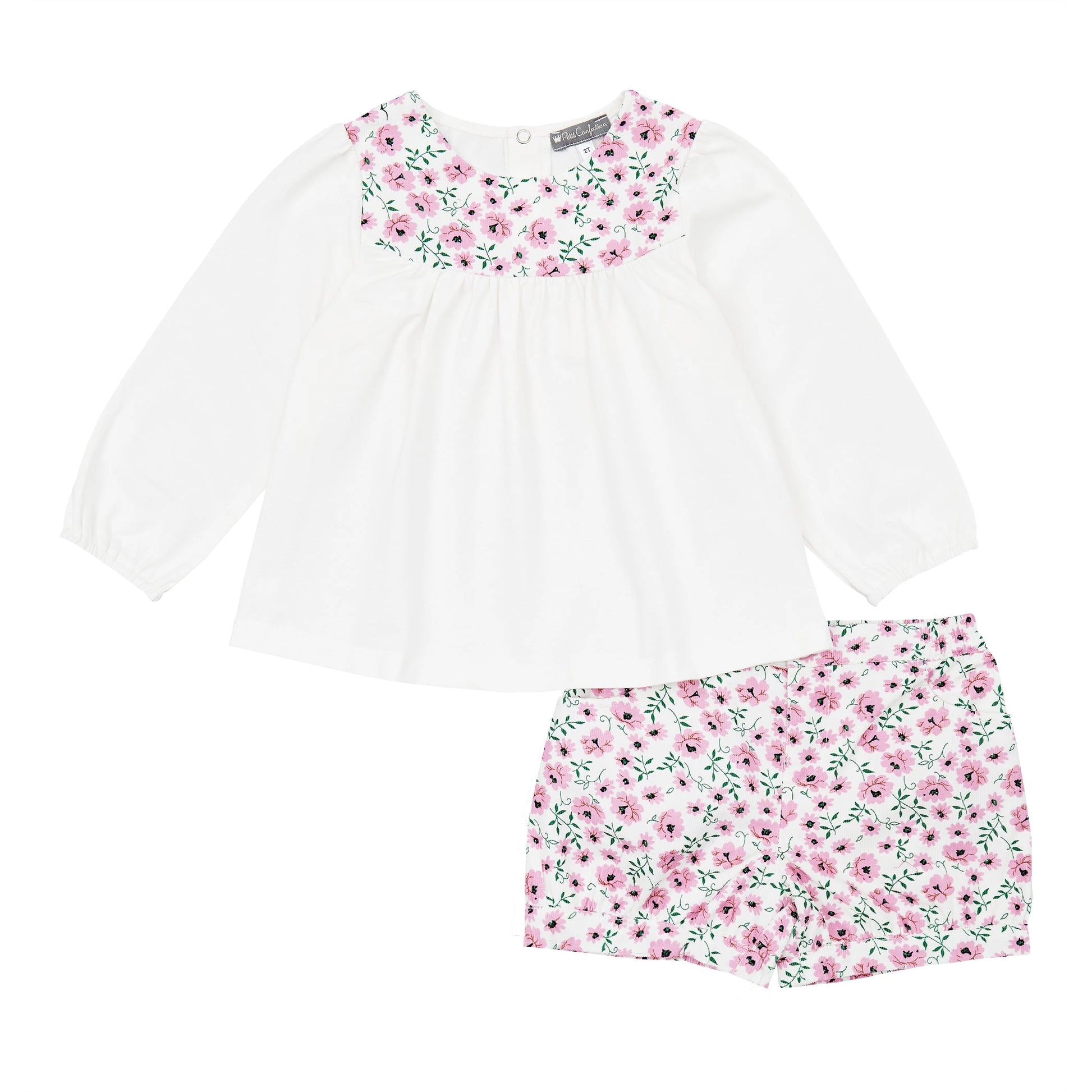Floral Tunic + Corduroy Shorts-Petit confection-12M-Urbanheer