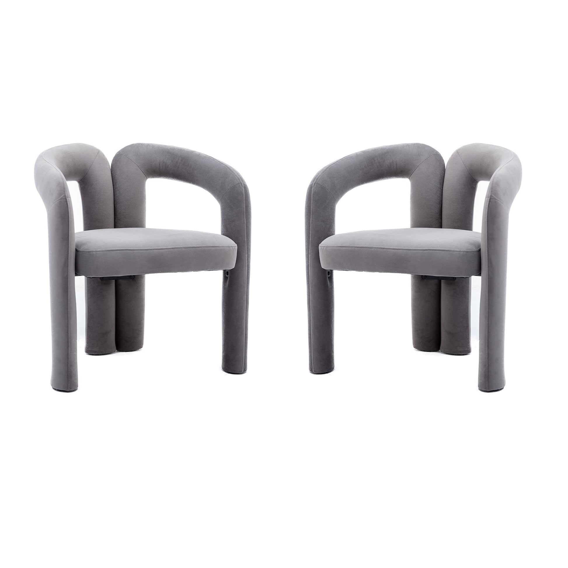 Set Of 2 Contemporary Upholstered Accent Chair-Accent Chair-Blak Hom-Urbanheer