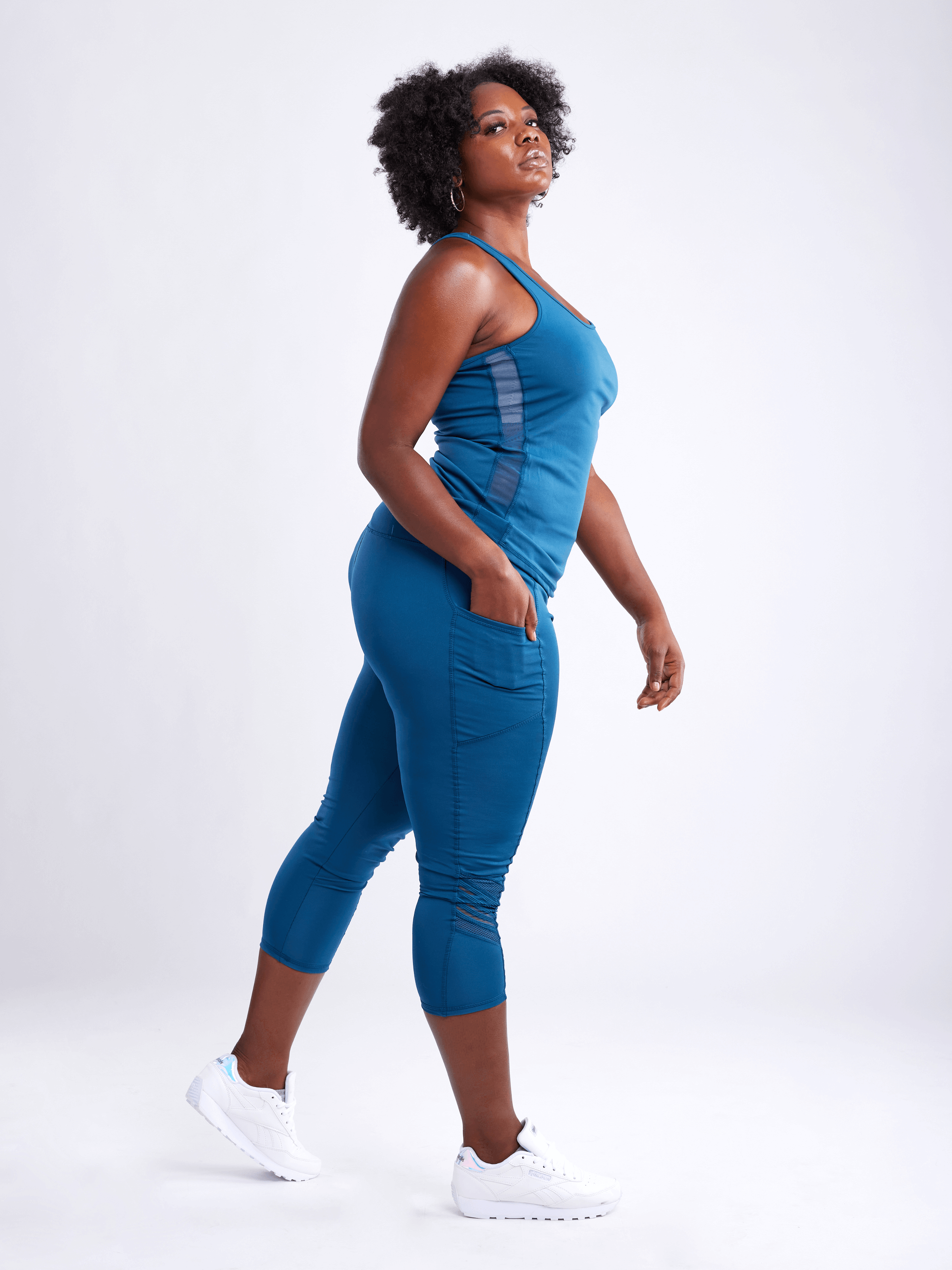 High-Waisted Pilates Leggings with Side Pockets & Mesh Panels-JupiterGear-Grey-Small / Medium-Urbanheer