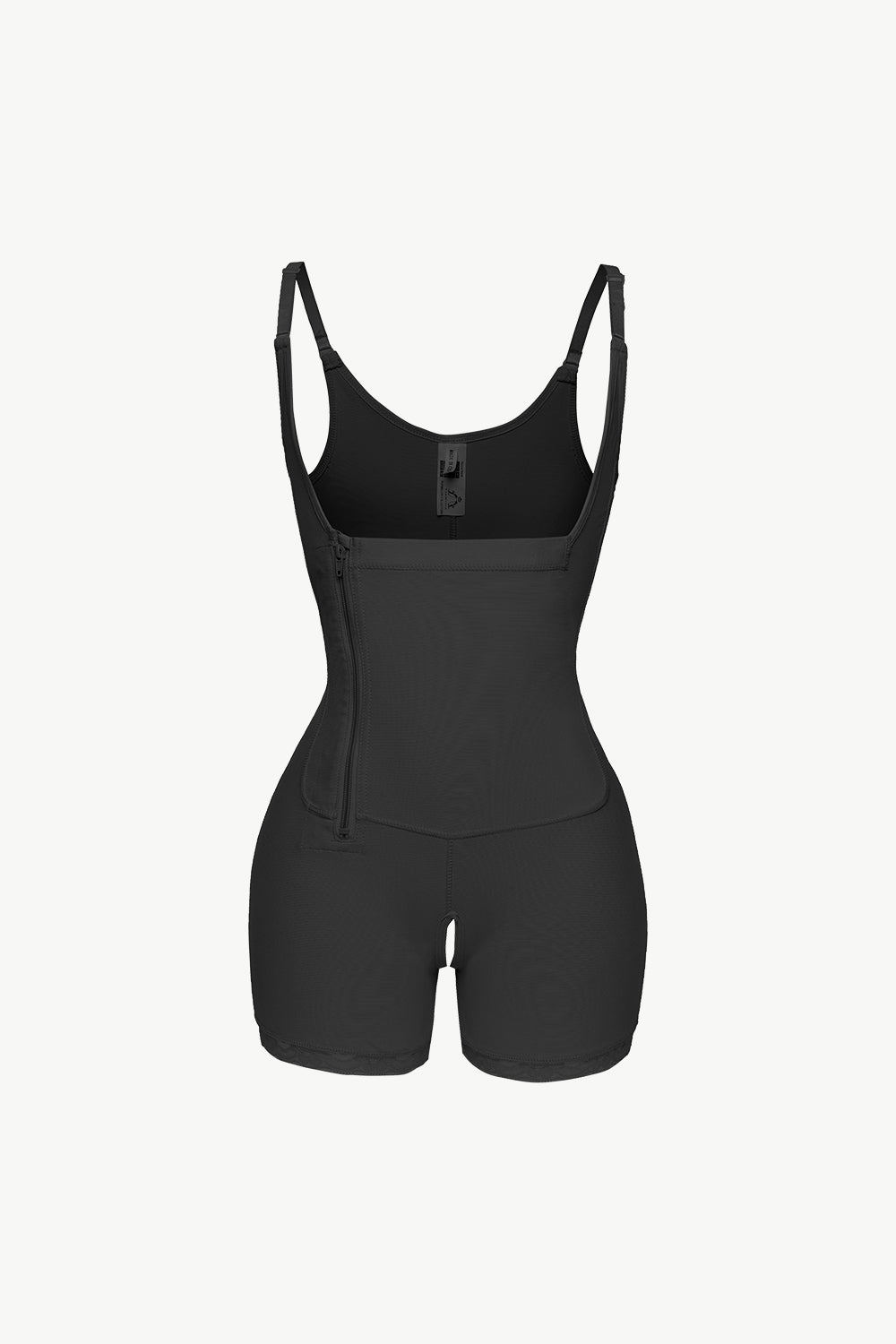 Full Size Side Zipper Under-Bust Shaping Bodysuit-Street 360-Black-S-Urbanheer