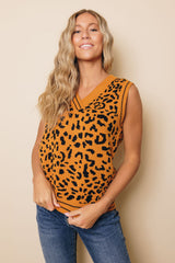Edith Leopard Knitted Vest