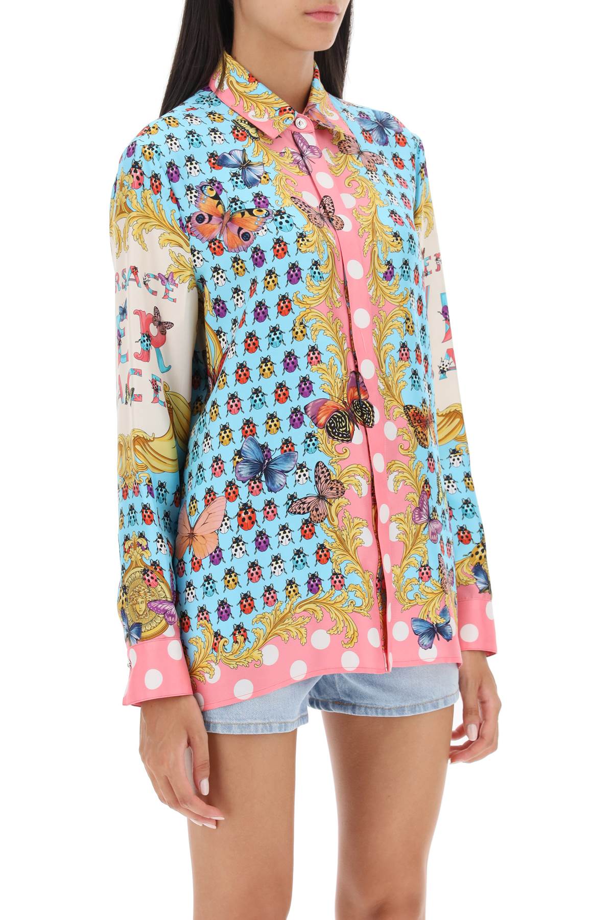 Versace shirt in printed silk-Versace-40-Urbanheer
