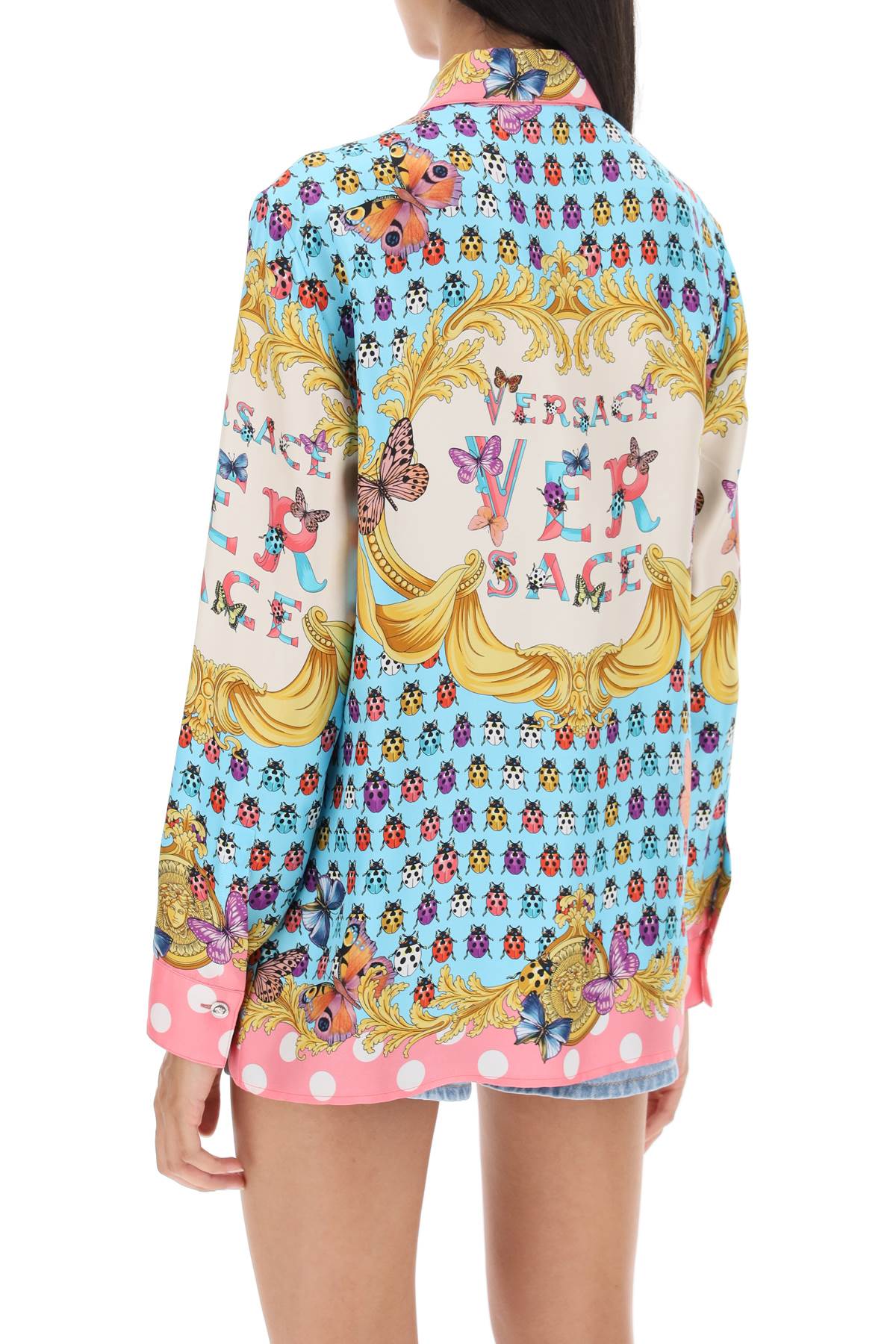 Versace shirt in printed silk-Versace-40-Urbanheer