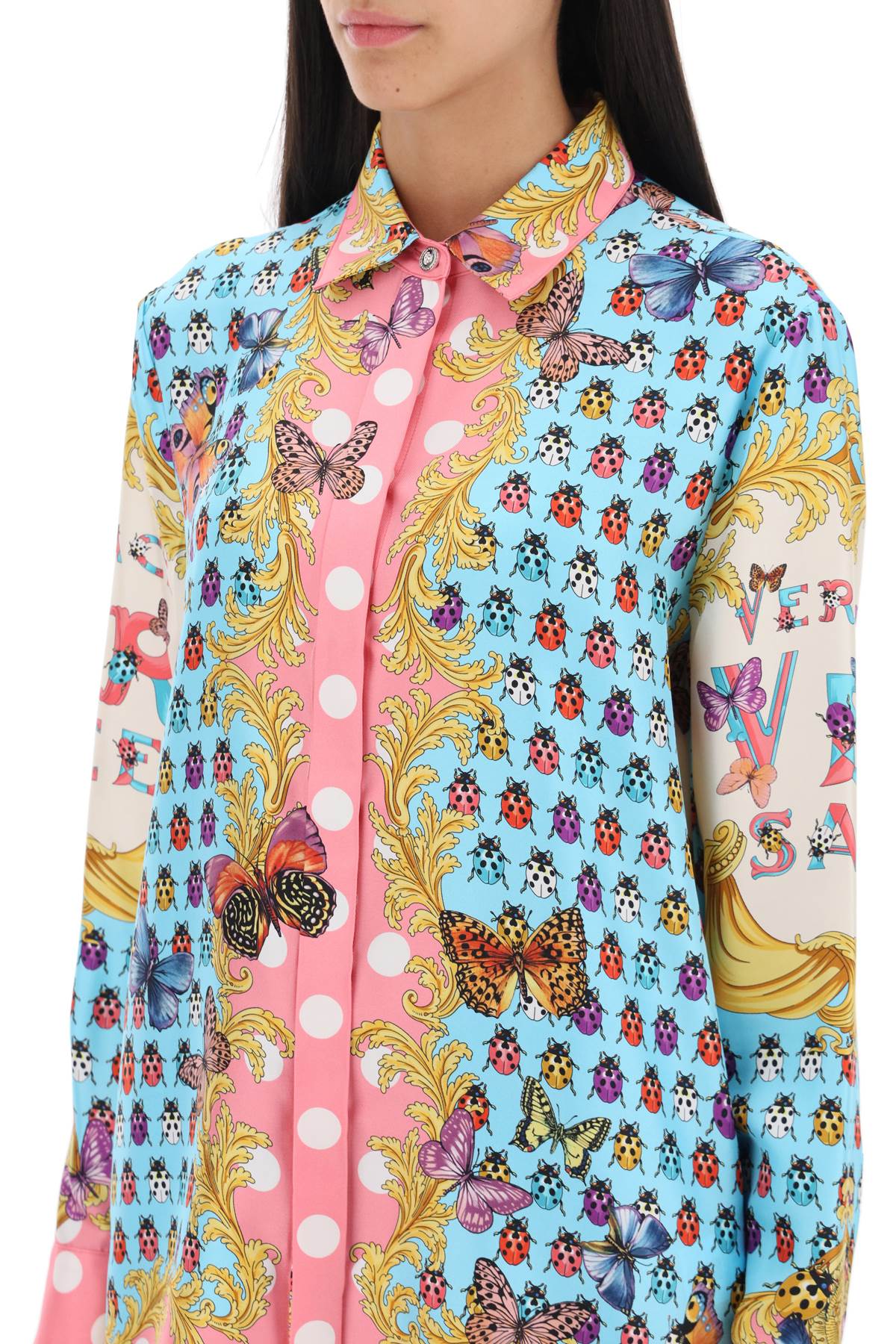 Versace shirt in printed silk-Versace-40-Urbanheer