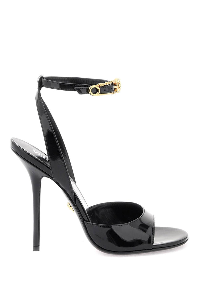 Versace 'safety pin' patent leather sandals-Versace-Urbanheer