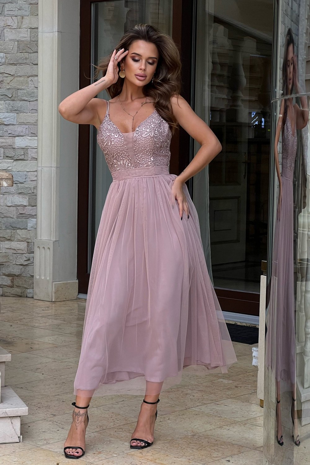 Long Dress Women Outfit 188217 Bicotone-Evening Dresses-Bicotone-pink-34-Urbanheer
