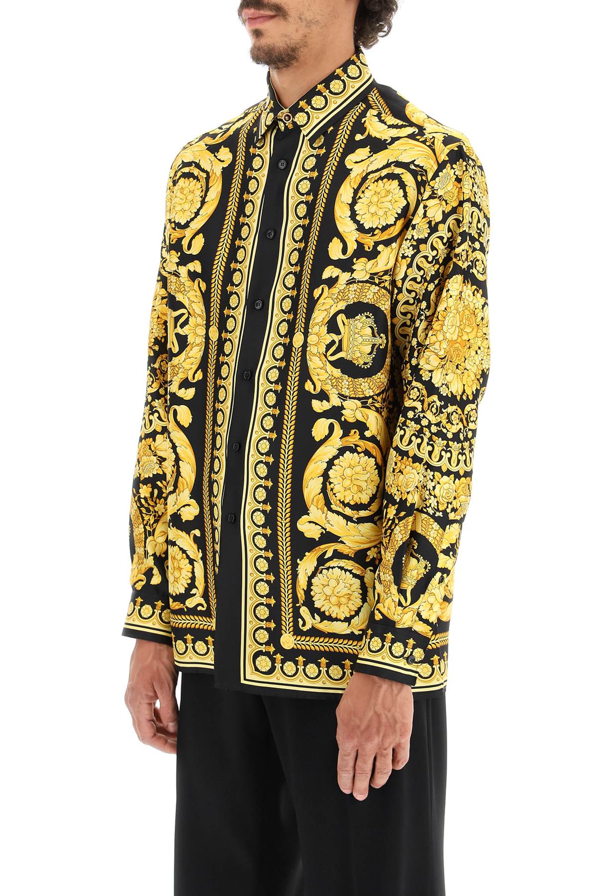Versace barocco print silk shirt-Versace-48-Urbanheer