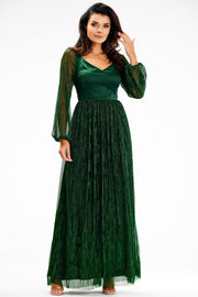Long Dress Women Comfort-Evening Dresses-awama-green-L-Urbanheer