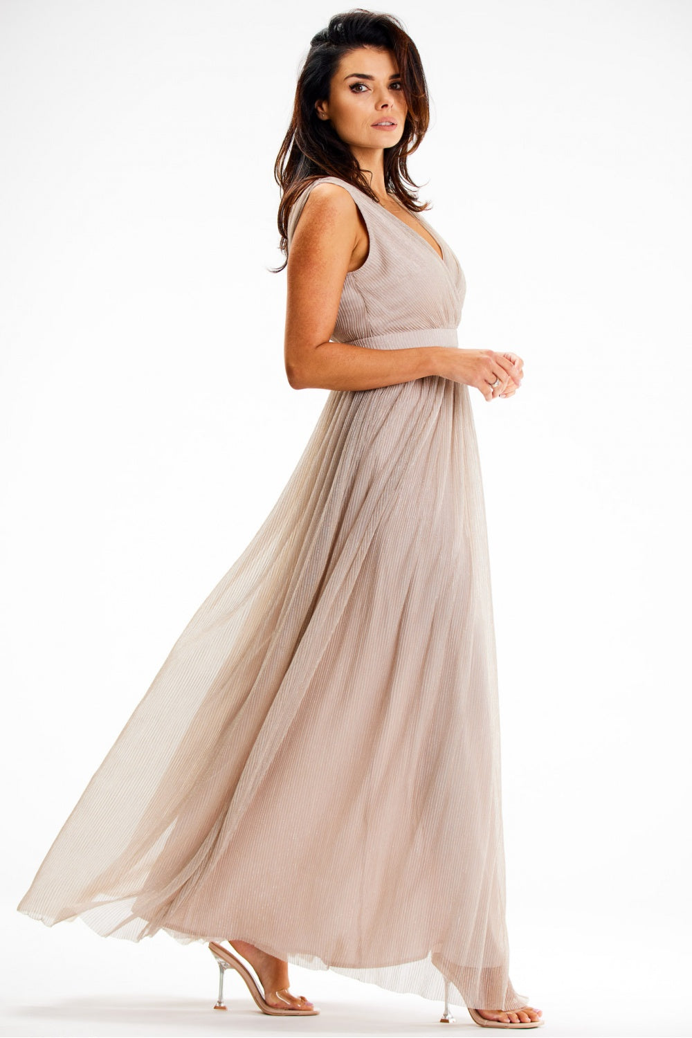 Long Dress Women Comfort-Evening Dresses-awama-beige-L-Urbanheer
