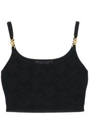 Versace 'la greca' knitted cropped top-Versace-40-Urbanheer