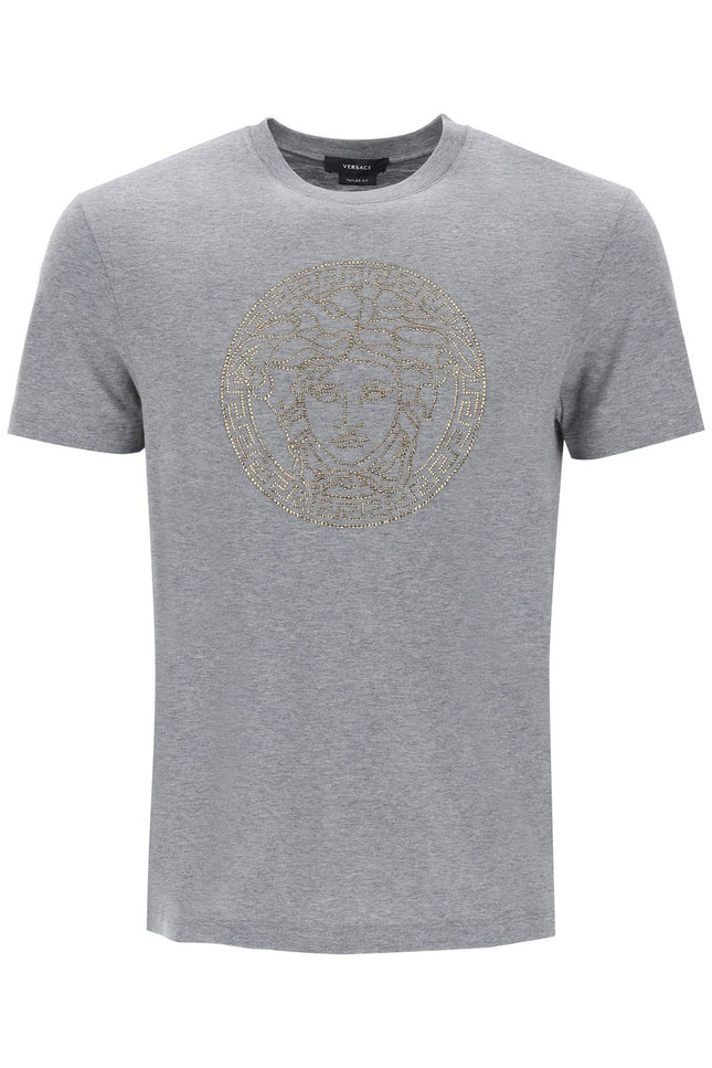 Versace rhinestones medusa t-shirt-Versace-Urbanheer
