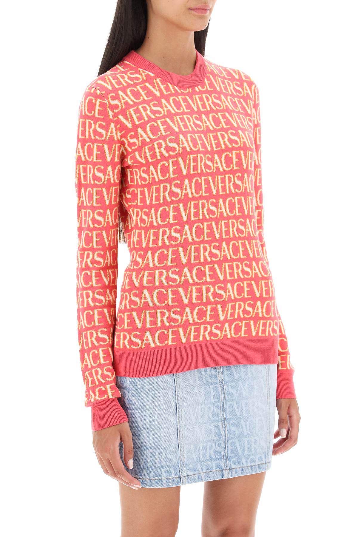 Versace 'versace allover' crew-neck sweater-Versace-40-Urbanheer