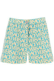 Versace monogram print silk shorts-Versace-40-Urbanheer