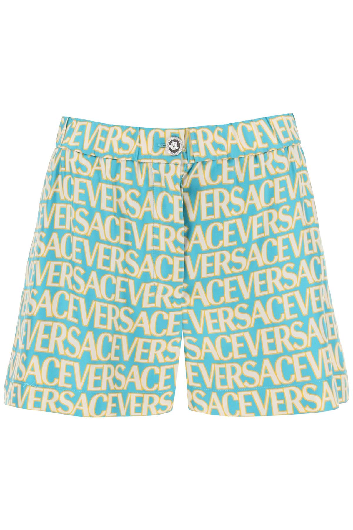 Versace monogram print silk shorts-Versace-40-Urbanheer