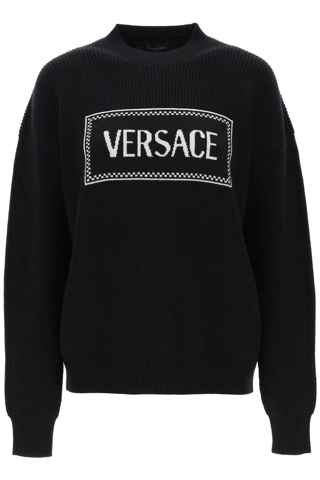 Versace crew-neck sweater with logo inlay-Versace-Urbanheer